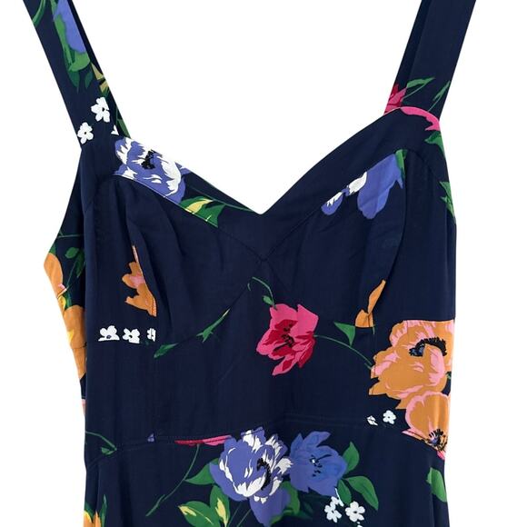 Anthropologie Plus Maeve Vivienne Multicolor Floral Maxi Dress‎ Blue Size 14 - Picture 9 of 13